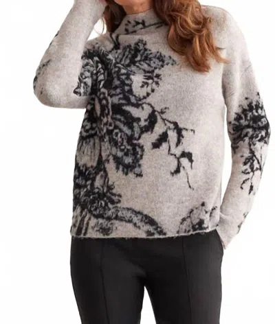 Tribal Double-knit Funnel Neck Sweater In Oyster In Gray