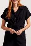 Tribal Drop Shoulder High Low Shirt In Black In Black
