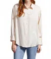 Tribal Drop Shoulder Shirt In Blush In Animal Print