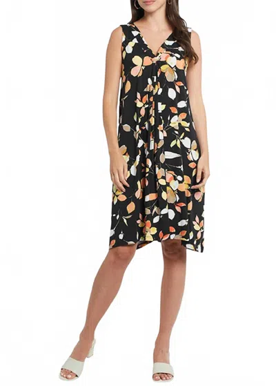 Tribal Edie Printed Jersey Flare Sleeveless Dress In Papaya In Brown