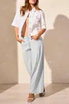Tribal Comfort Stretch Elbow-sleeve Denim Jacket In White In White