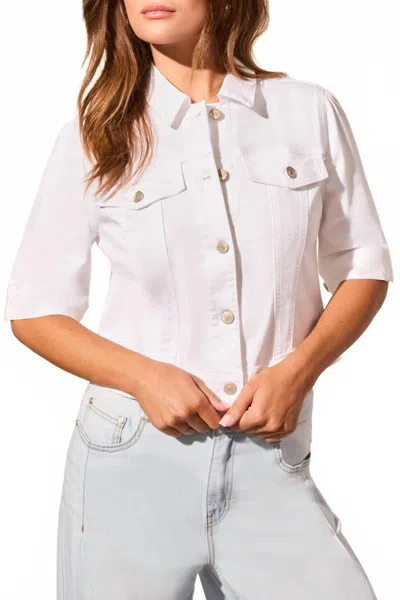 Tribal Elbow Sleeve Jacket In White