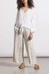 Tribal Embroidered Palm Tree Blouse In Ivory In Multi