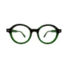 Tribal Eyes Tribal Ëyës Emerald Green Round 48mm Eyeglasses In Green