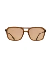 Tribal Eyes Tribal Ëyës Whipped Fudge Rectangular Brown 56mm Sunglasses