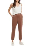 TRIBAL FAUX LEATHER JOGGER IN SEPIA