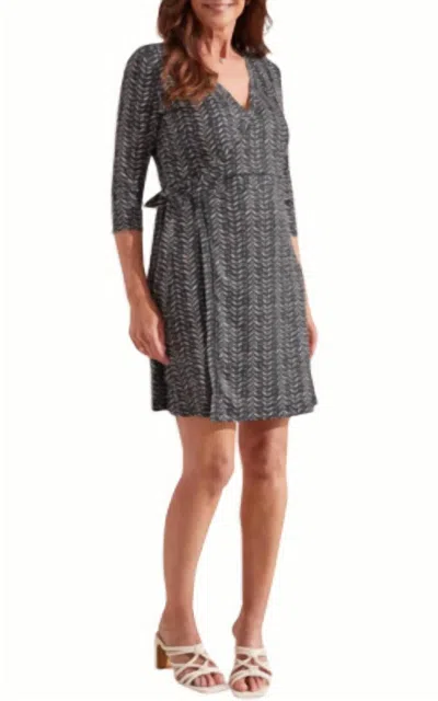 Tribal Femme Reversible Wrap Dress In French Oak In Black
