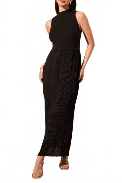 Tribal Femme Sleeveless Maxi Dress In Black In Animal Print