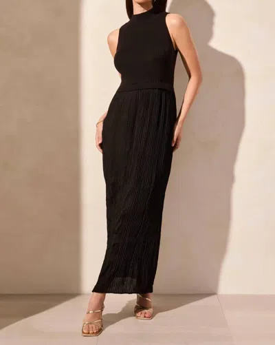 Tribal Femme Sleeveless Twofer Maxi Dress In Black