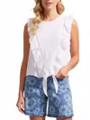Tribal First Place Tie Top In White In White