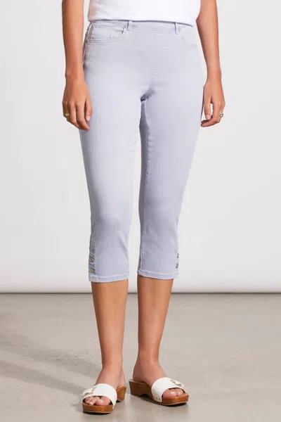 Tribal Five Pocket Pull On Zen Blue Capri