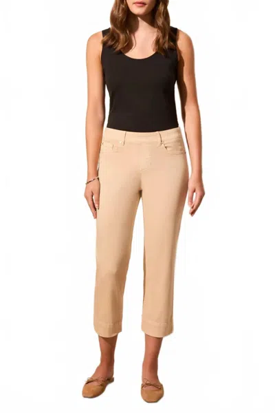 Tribal Flare Capri Pants In Safari In Neutral