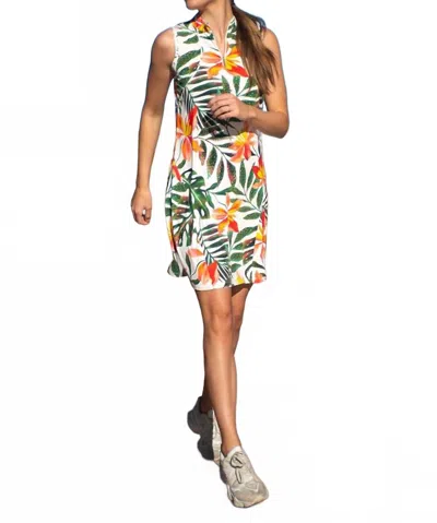 Tribal Flare Mini Dress With Shorts In Koloa In Multi