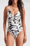 Tribal Flatten It One-piece Wrap Front Swimsuit In Wailea In Multi