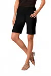 Tribal Flatten It Pull-on Slit-accent Short In Black In Black