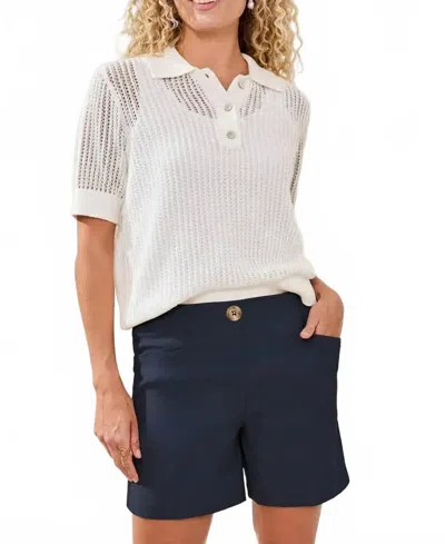 Tribal Flatten It Pull-on Shorts In Jet Blue In Multi