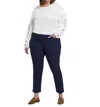 Tribal Flatten It Slimming Ankle Pants In Deep Blue In Blue