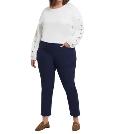 Tribal Flatten It Slimming Ankle Pants In Deep Blue