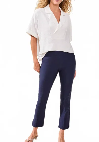 Tribal Flatten It Slimming Ankle Pants In Deep Blue