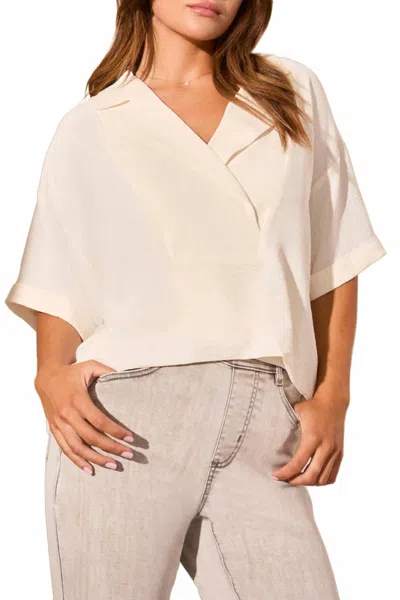 Tribal Flowy Popover Shirt In Beige In Neutral