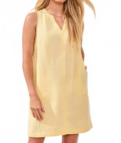 Tribal Flowy Sleeveless V-neck Dress In 1252-lemongrass In Yellow