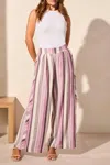 Tribal Flowy Wide Pants In Orchid Sky In Multi