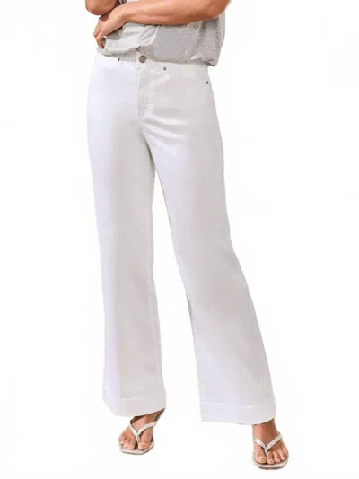 Tribal Fly Front 5 Pocket Pants In White