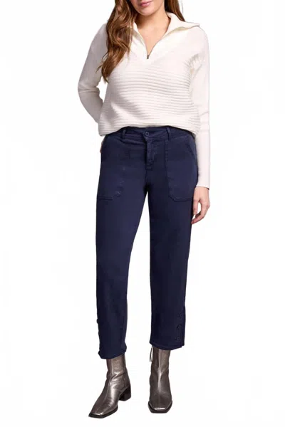 Tribal Stretch Twill Ankle Pants In Sapphire In White