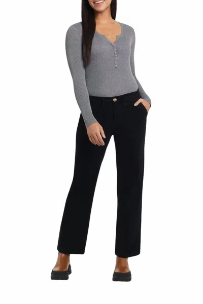 Tribal Fly Front Ankle Pants In Black