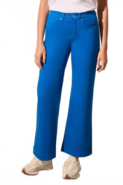 Tribal Fly Front Wide Leg Pants In Riviera In Multi