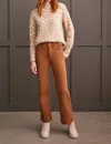 Tribal Fly Front Wide Leg Pants In Walnut In Brown