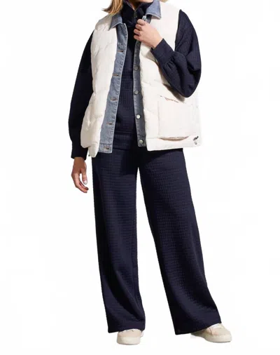 Tribal Fooler Vest In Cream Denim In White