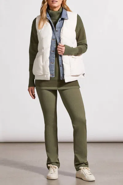 Tribal Fooler Vest In Cream Denim In Multi