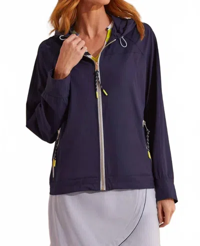 Tribal Four-way Stretch Hooded Jacket In Deep Blue