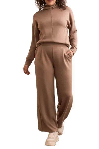 Tribal Front Pockets Pull On Pants In Fossil In Brown