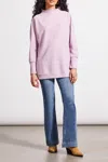 Tribal Funnel Neck Tunic In Lavender In Purple