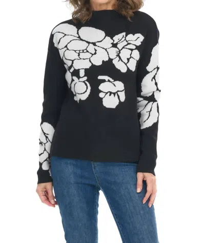 Tribal Funnel Sweater In Black