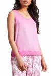 Tribal High Low Tank Top In Pink In Pink
