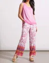 Tribal High Low Tank Top In Pink In Pink