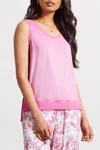 TRIBAL HIGH LOW TANK TOP IN PINK