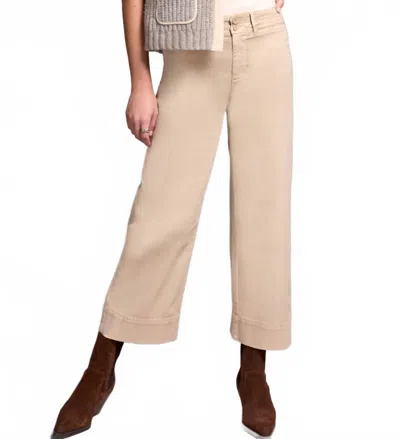 Tribal High Rise Fly Front Palazzo Pant In Sandstone In Multi