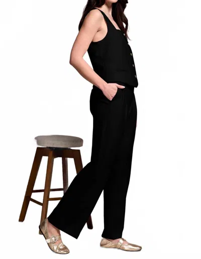 Tribal High Rise Pleat Front Pants In Black In Animal Print