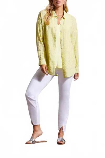 Tribal Jacquard Blouse In Wild Lime In Green
