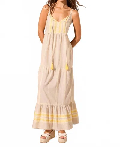 Tribal Jacquard Tie-front Sleeveless Scoop Neck Dress In Sun Ray In Multi