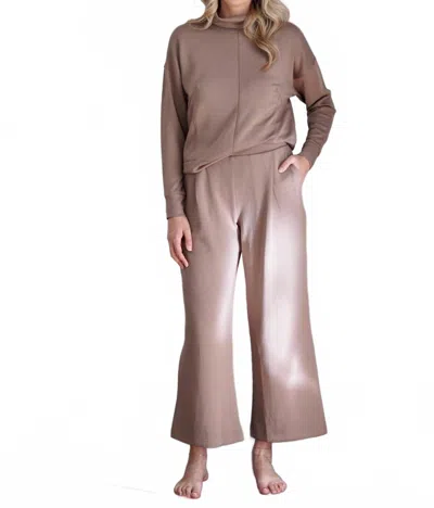 Tribal Jaide Scuba Modal Pant In Taupe In Pink