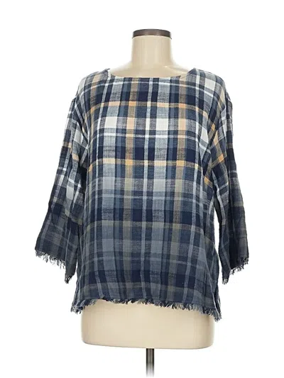 Pre-owned Tribal Jeans 3/4 Sleeve Blouse In Blue