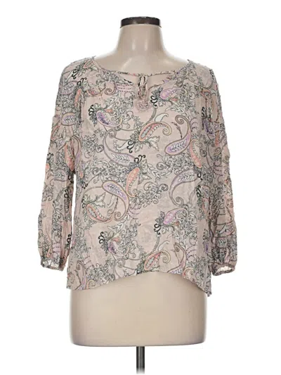 Pre-owned Tribal Jeans 3/4 Sleeve Blouse In Pink