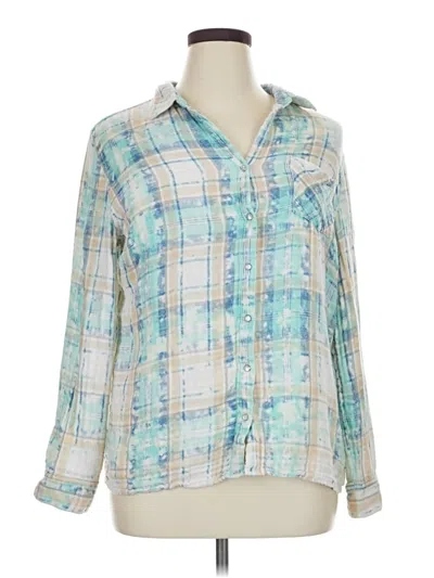 Pre-owned Tribal Jeans 3/4 Sleeve Blouse In Teal