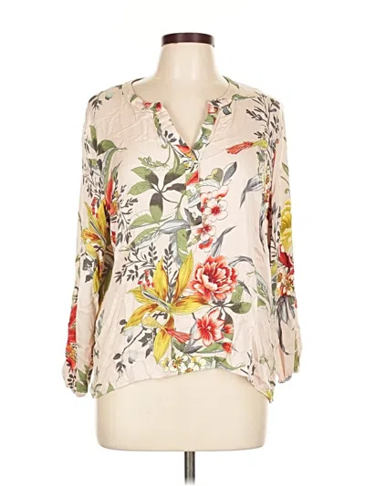 Pre-owned Tribal Jeans 3/4 Sleeve Blouse In White