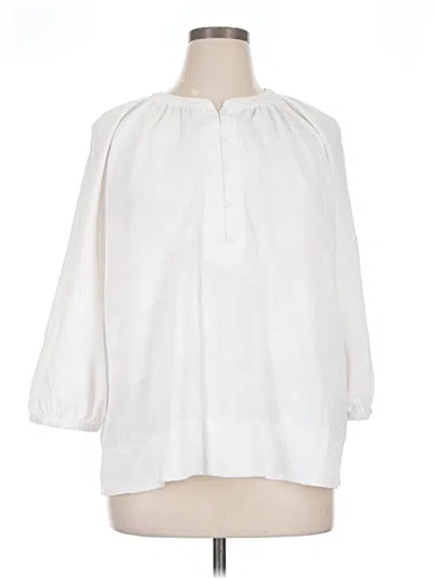 Pre-owned Tribal Jeans 3/4 Sleeve Blouse In White
